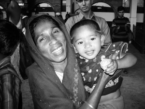 Bengali Mom at Train Station