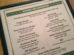 Blake’s Menu
