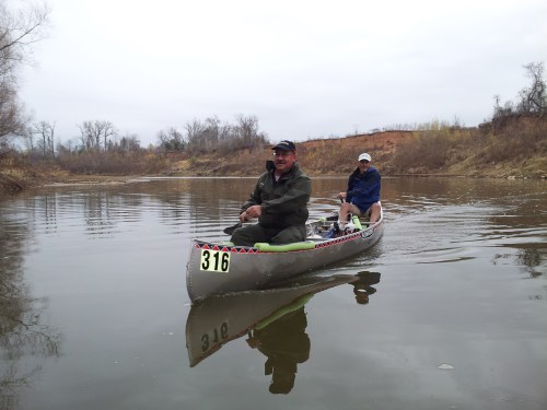 Doyle and me in our canoe, Number 316.