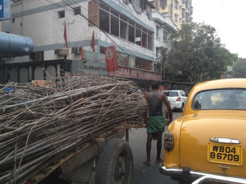 In Kolkata traffic en route to my speaking engagement this morning.