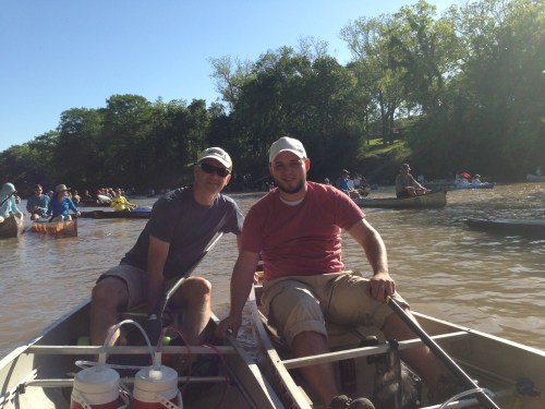 Doyle and my son Jonathan at the start of the race.