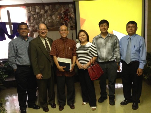With some of the leaders of the Cambodian Baptist Church of Houston.
