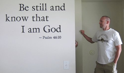 Bible verses adorn the walls of The Way ministry homes.